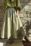 Nonni Gingham Ripley Skirt Olive